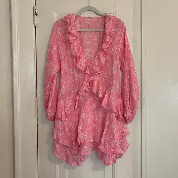 Free People Ruffle Mini Dress - Picture 2 of 3